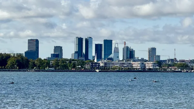 The skyline of Tallinn, Estonia, in September 2025