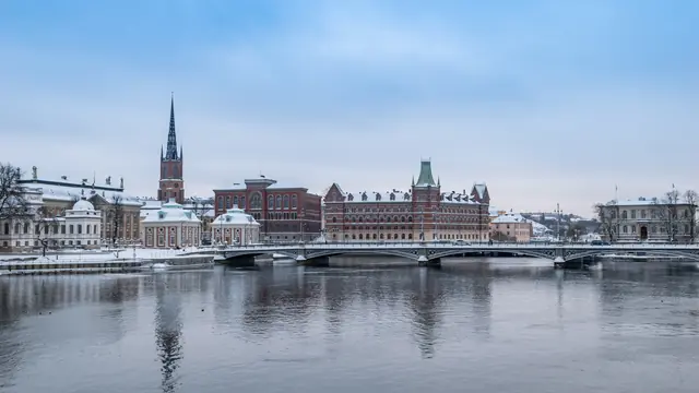 Aerial view of Gamla stan, Stockholm's old town