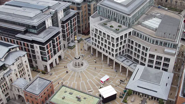 Paternoster Square in the City of London, home of the London Stock Exchange